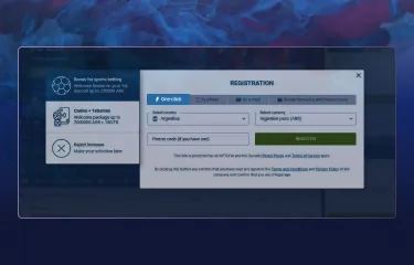 Cómo comprar una cuenta en 1xbet Argentina paso 3