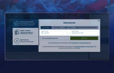 Cómo comprar una cuenta en 1xbet Argentina paso 4
